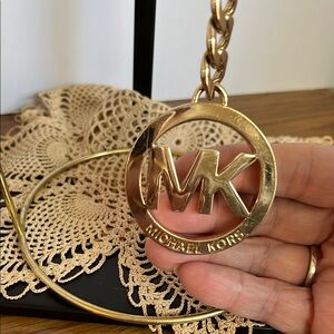 Michael Kors Gold Logo Pendant Necklace